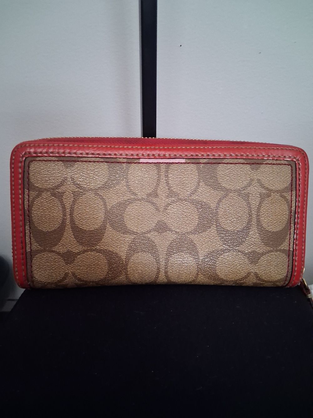 Coach Signature Zip Around Wallet